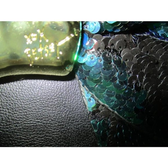 *Betsey Johnson Black& Multi Color Sequin XL Bow